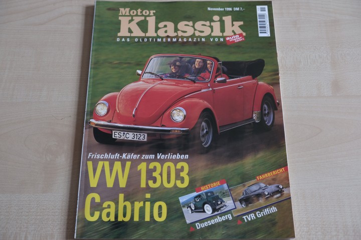 Deckblatt Motor Klassik (11/1996)